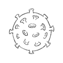 Illustration of a virus molecule